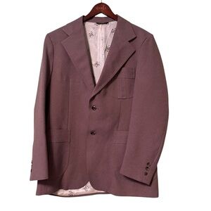 Levi's VTG Panatela Suit Sport Jacket Western BROWN Notch Collar Size 42L